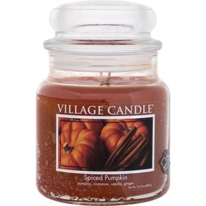Village Candle Medium Jar Geurkaars - Spiced Pumpkin - 105 branduren