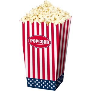 Amerikaanse popcorn bakjes - 4 stuks - 16 cm