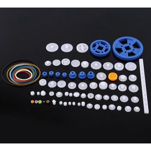 Plastic Motor Gears DIY - Robot Gear Equipment - Katrollen Riem - Wormwiel DIY - Auto Robot (80'S) - Montage van Tandwielen .