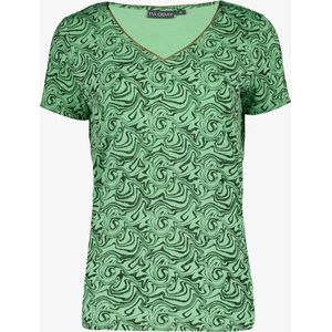 TwoDay dames T-shirt groen met print - Maat S
