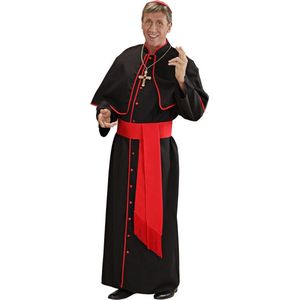 Widmann - Religie Kostuum - Kardinaal Luxe St Pieter Kostuum Man - Rood, Zwart - Large - Carnavalskleding - Verkleedkleding