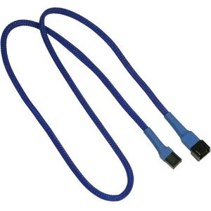 Nanoxia 900200001 3-pins Molex verlengkabel, 60 cm, blauwe sleeve