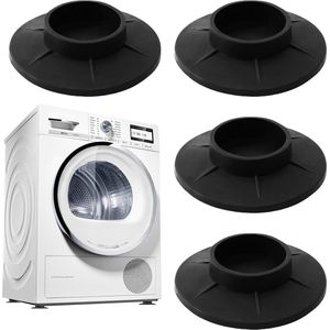 Trillingsdemper wasmachine, 4 stuks, anti-vibratie wasmachine, rubberen trillingsdemper wasmachine, wasmachine-demper, voor wasmachine, droger, zwart