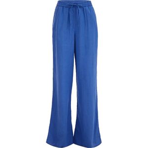 WE Fashion Dames wide leg broek van linnenmix