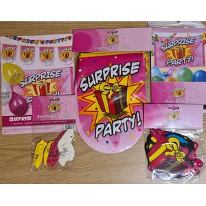 Feest Versiering - Decoratie - Surprise Party Pakket - Roze