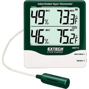 Extech 445713 - thermometer en vochtigheidsmeter - voor binnen en buiten - groot display