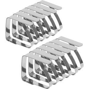 Goodivery ® Tafelkleedklemmen van Roestvrij Staal voor Binnen- en Buitenactiviteiten, 12 Stuks