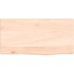 vidaXL Wandschap Massief Eikenhout 40x20x2 cm Wandplank - Houten Plank - Eikenhouten Wandplank - Muurplankje - Opbergplank