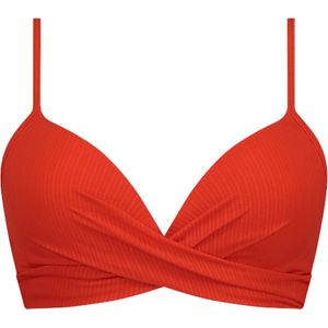 Beachlife Fiery Red twist bikinitop