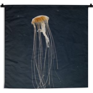 WandkleedDieren - Kwal op een donkere achtergrond Wandkleed katoen 180x180 cm - Wandtapijt met foto