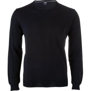 OLYMP modern fit trui wol - O-hals - zwart - Maat: M