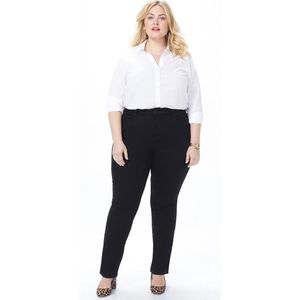 NYDJ Marilyn Straight Jeans Zwart Premium Denim (Plus) | Black