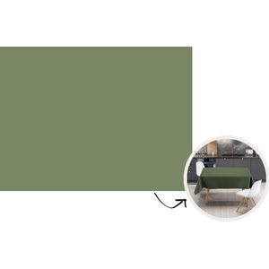 Tafelkleed - Tafellaken - 260x180 cm - Groen - Effen kleur - Olijfgroen - Binnen en Buiten