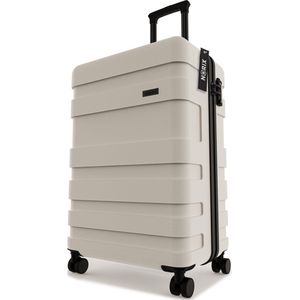 Handbagage koffer 55x40x20 - 43L - Spinner wielen - Lichtgewicht Trolley - TSA Slot - Norix - Sand White