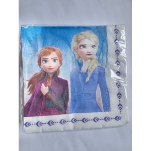 Servetten, Disney Frozen wegwerp servetten, 30 stuks, kinderfeestje