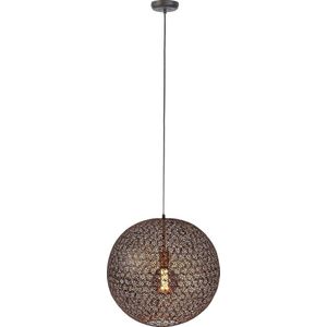 Steel Sphere - Hanglamp - uitgesneden stalen bol - dia 50 cm - zwart