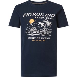 Petrol Industries - Jongens Artwork T-shirt Sunseeker - Blauw - Maat 140