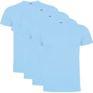 4 Pack Licht Blauw t-shirts Roly Dogo Premium maat S