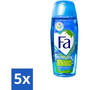 Fa - Douchegel - Zeeliefde Fresh - Verfrissend & Verkwikkend - Verzorgend - 250 ml - Bulkverpakking - 5 stuks