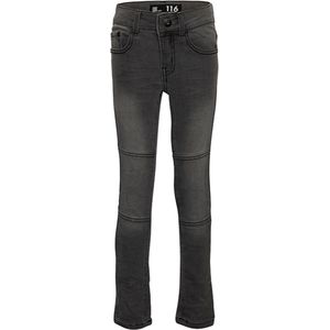Dutch Dream Denim - Spijkerbroek - YEYOTE - EXTRA SLIM FIT Jogg jeans met dubbele laag stof op de knieën - grijze wassing - Maat 140