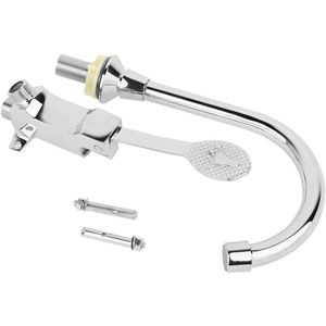 Badkamer Laboratorium Wastafel Voet Pedaal Kraan Medische Hot Koud Koperen Pedaal Water Tap Set - G1/2