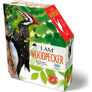 I AM 300 Puzzle: WOODPECKER 35.56x73.66cm, 300pcs, in doos 17.78x21.59x6.35cm, Madd Capp Puzzle, 10+