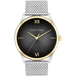 Calvin Klein CK25200452 ASCEND Heren Horloge - Mineraalglas - Staal - Zilverkleurig - 43 mm breed - Quartz - Druksluiting - 3 ATM (spatwater)