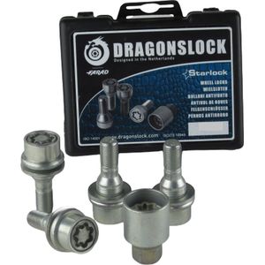 Velgenslot - Wielslot geschikt voor de Opel Corsa vanaf 08/2019 - Merk Dragonslock - Verzinkt - Kleur Grijs