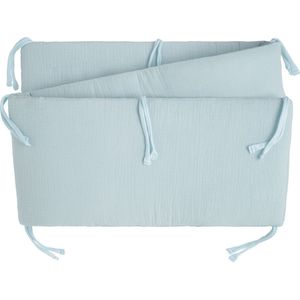 Baby's Only Bedbumper - Bedomrander - Bedomranding baby Fresh ECO - Misty Blue - 180x40 cm - 100% ecologisch katoen