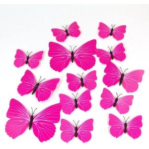 3D vlinders | roze