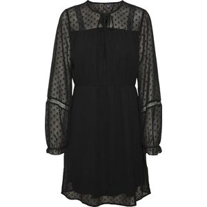 Vero Moda Jurk Vmleah Ls Short Lace Dress Wvn Ga 10314693 Black Dames Maat - XL