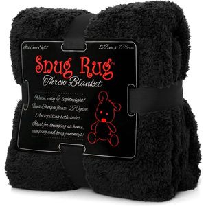 Snug Rug - Sherpa - Fleece deken - Plaid - Woondeken - Plaids - Dekens - Zwart dekentjes bank