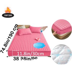 Bovista Waterdicht Hoeslaken - Beddengoed - Fitted Sheet - Bed - Roze 100x200