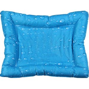 Hondenkussen - Koelmat - Cool kussen - blauw bubble- Maat M: 76x65 cm