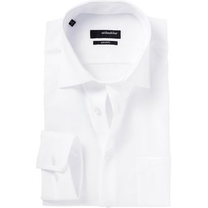 Seidensticker regular fit overhemd - wit - Strijkvrij - Boordmaat: 47