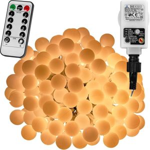 VOLTRONIC LED Verlichting Bollen - Met Afstandsbediening - 200 LEDs - Kerstverlichting - Tuinverlichting - Binnen en Buiten - 20 m - Warm Wit