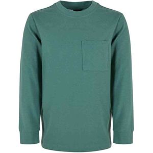 Urban Classics - Heavy Oversized Pocket Kinder Longsleeve shirt - Kids 134/140 - Groen