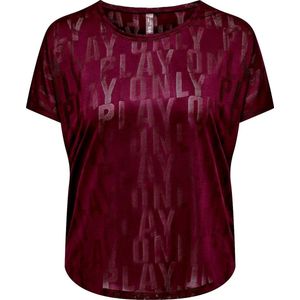 ONLY PLAY - sifi curved ss train tee curvy - T-shirt training km dames - Paars-Multicolour