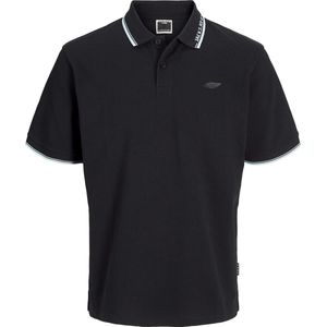 JACK&JONES JCOPACER JACQUARD POLO SS Heren Poloshirt - Black