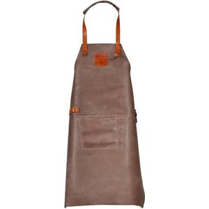 Boska Mr. Smith Leren Schort Pocket - Voorvak - Verstelbare Band - Grijs - 85,5x64 cm