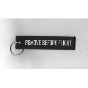 REMOVE BEFORE FLIGHT - Aviation - Tag - Zwart - Witte letters