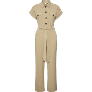 Vero Moda Broek Vmmaggi Cap Sleeve Jumpsuit Wvn Btq 10312804 Tigers Eye/horn Butto Dames Maat - L