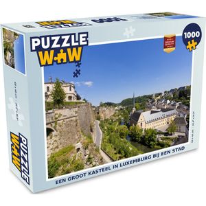Puzzel Een groot kasteel in Luxemburg bij een stad - Legpuzzel - Puzzel 1000 stukjes volwassenen