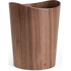 Afvalbak van echt hout | Houten bak voor kantoor, kinderkamer, slaapkamer etc. | 9 Liter | Okkernoot