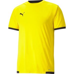 Puma Teamliga Shirt Korte Mouw Kinderen - Geel / Zwart | Maat: 152