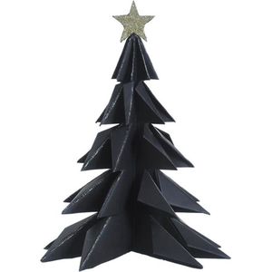 Deco Kerstboom papier 28cm zwart