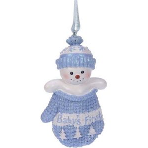 Meander Kersthanger Sneeuwpop Baby's First blauw