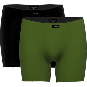 Gotzburg heren boxer normale lengte (2-pack) - donkergroen - Maat: XL