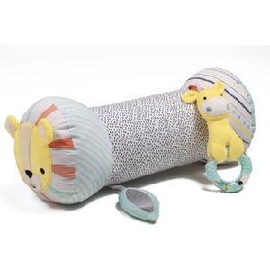 Eurekakids Baby Tummy Roller - Kruiprol met Activiteiten en Knispergeluid - Speelkussen van Stof - 46 Centimeter