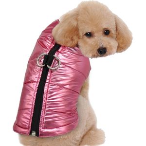 Hondenjas - Waterdichte Jas voor Kleine Honden - Dierenkleding - Metallic Roze